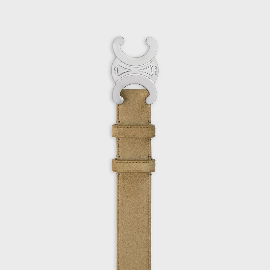 Large 30Mm Triomphe Belt In Suede Calfskin