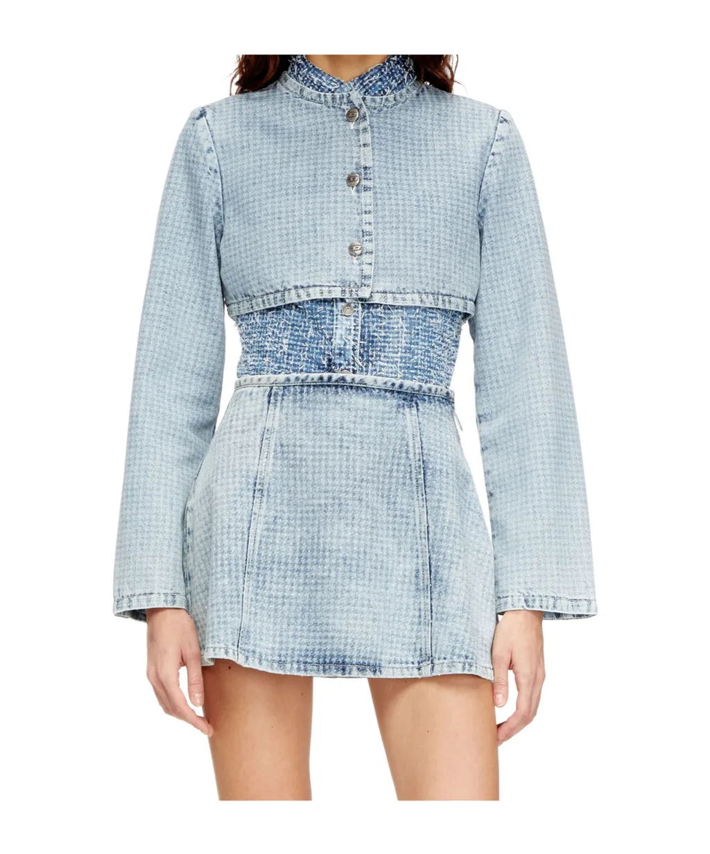 De-Terri-S Button Crop Jacket
