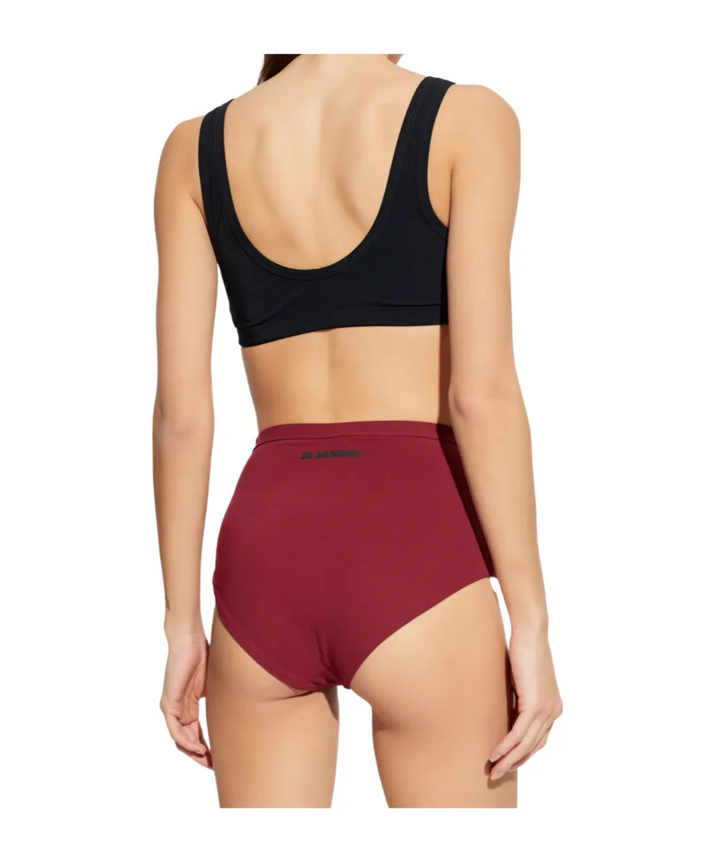 Logo High-Waisted Bikini Bottom
