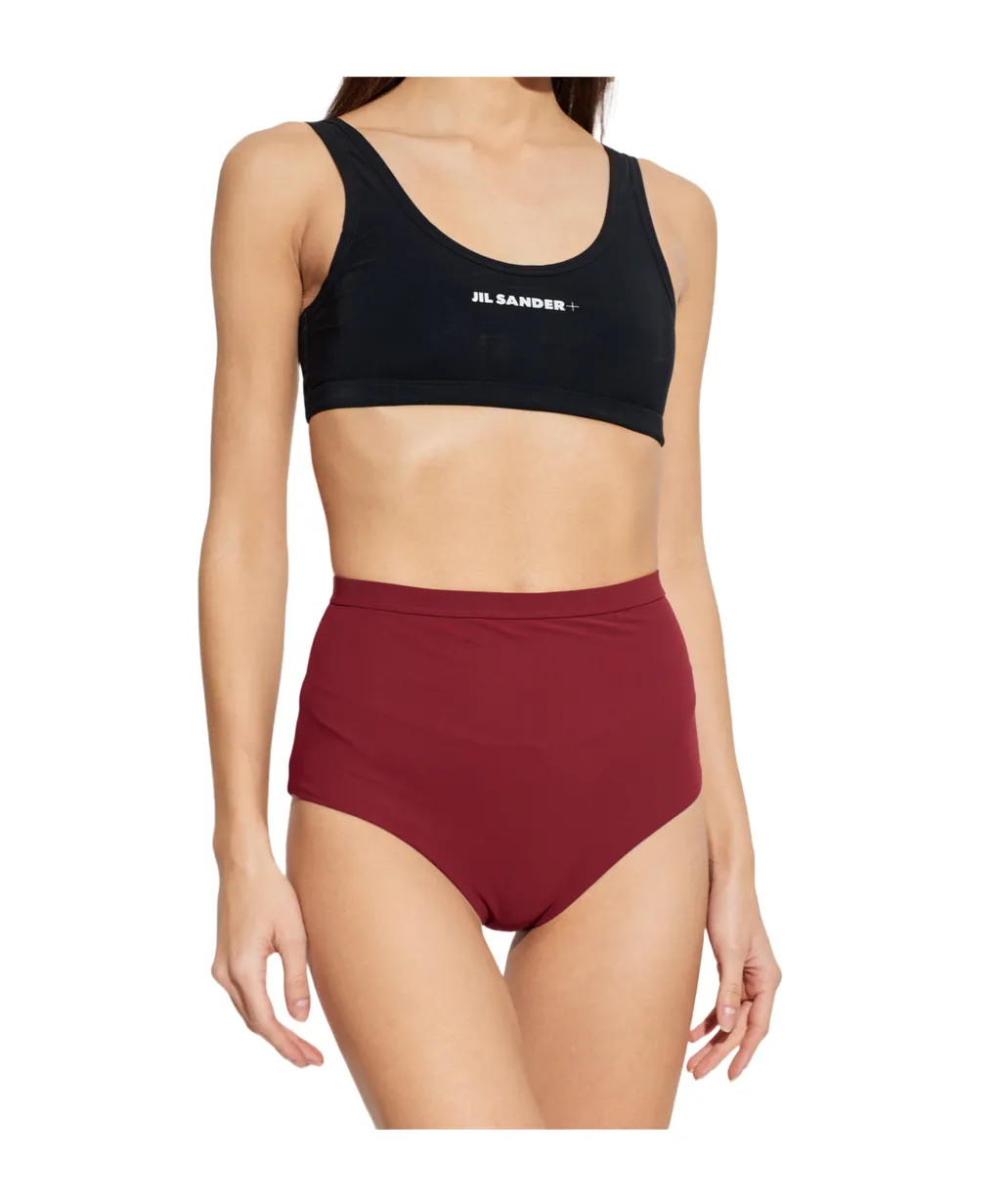 Logo High-Waisted Bikini Bottom