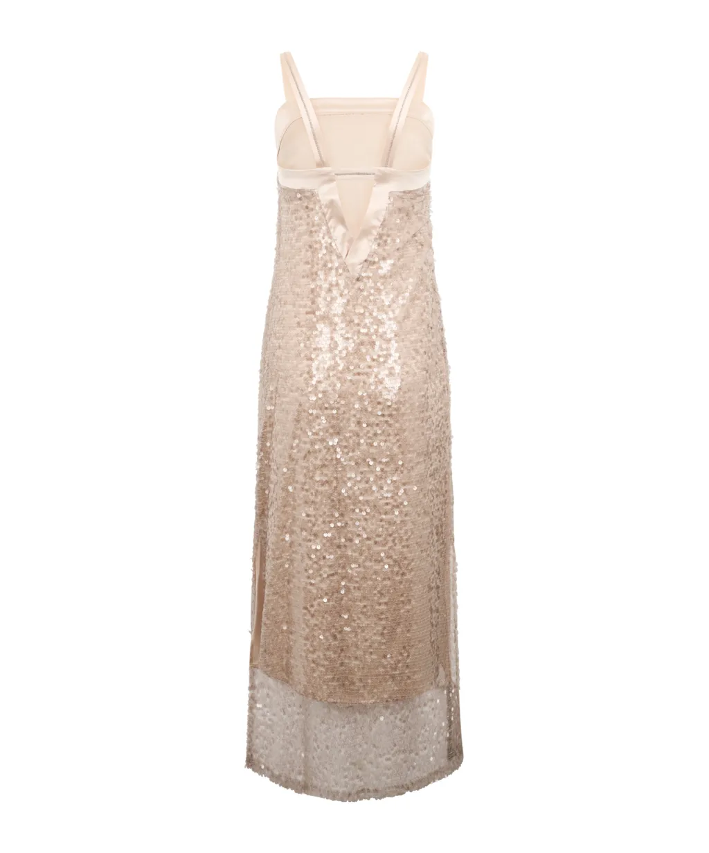 Sequined Translucent Dress