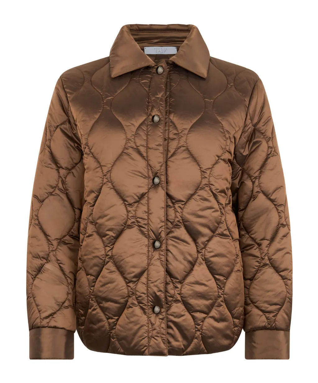 Diamond-Quilted Padded Jacket