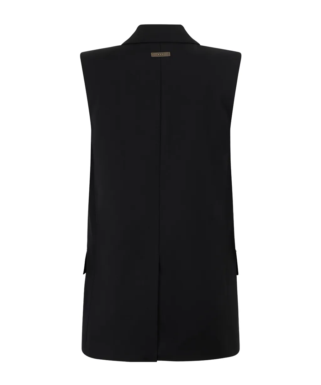 Double-Breasted Sleeveless Vest