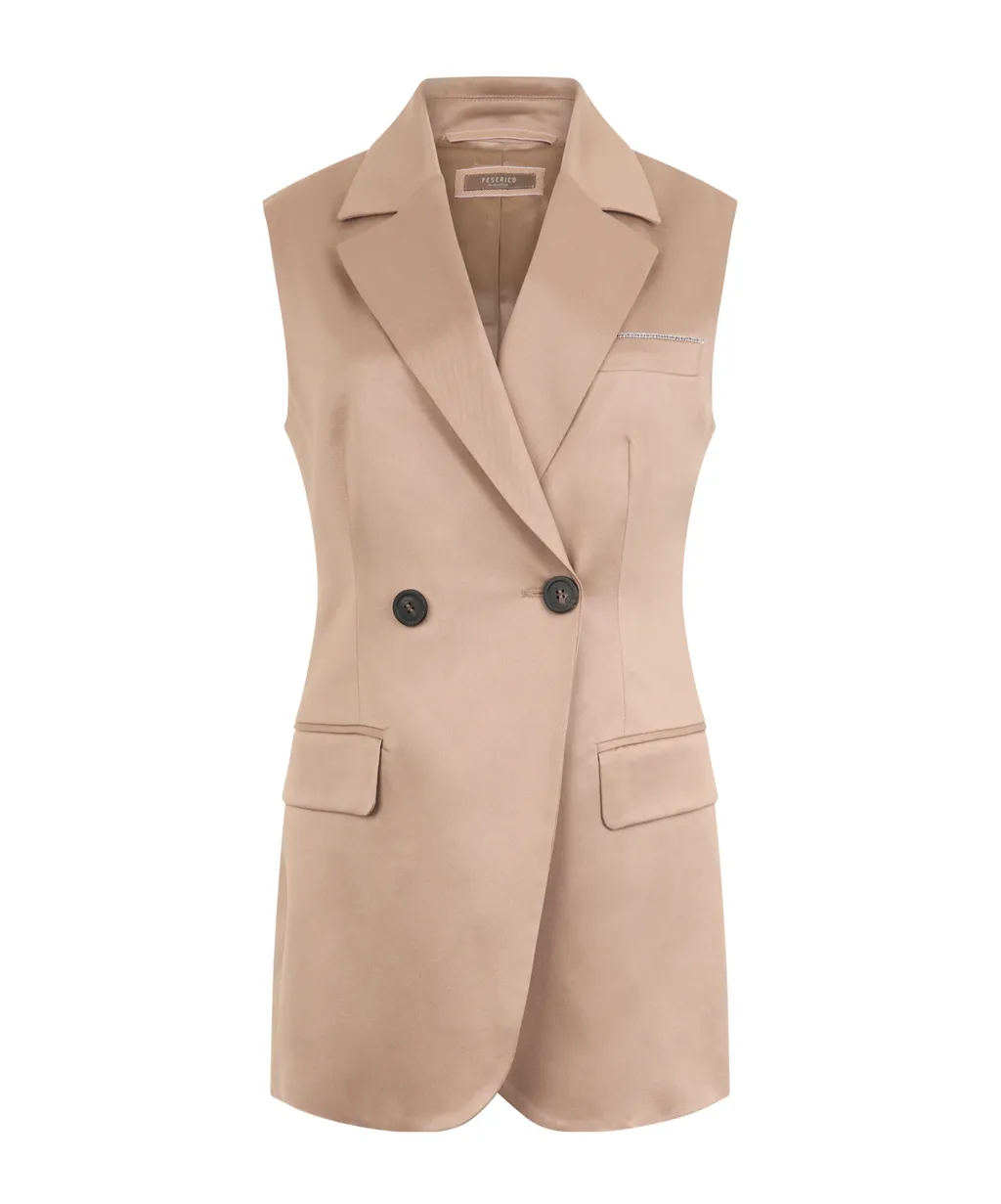 Double-Breasted Sleeveless Waistcoat