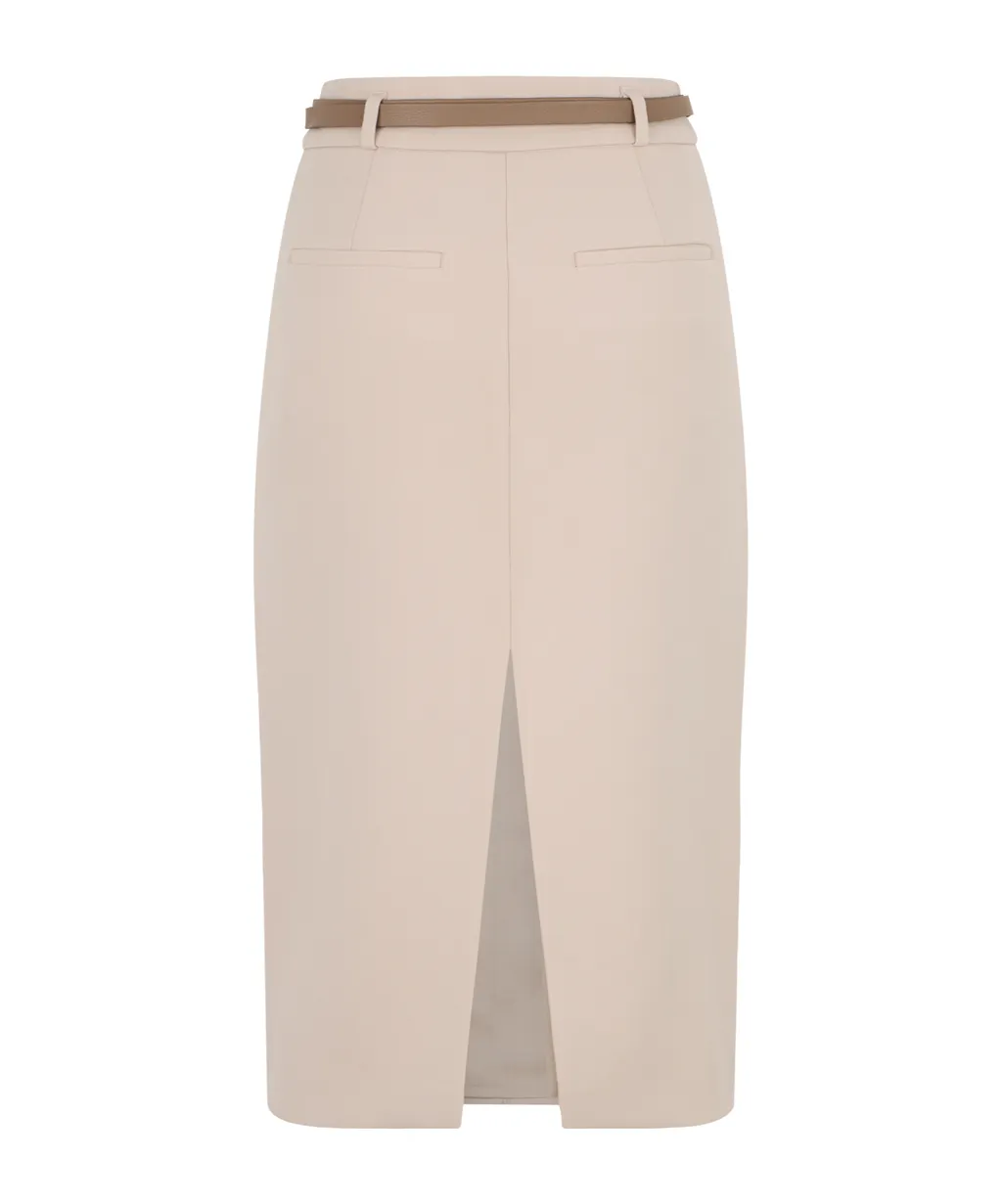 Belted Midi Skirt