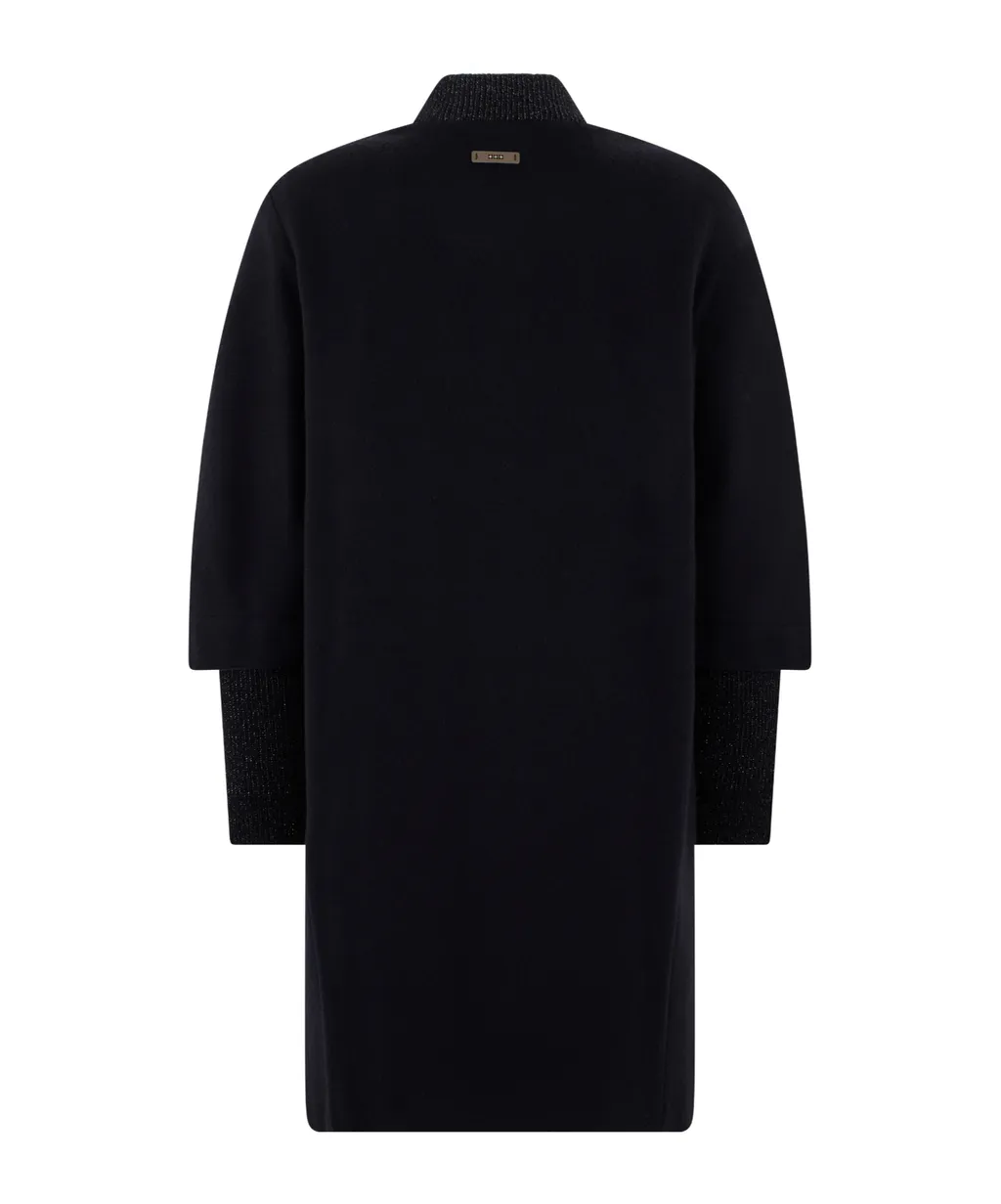 Zip-Fastening Long-Sleeves Coat