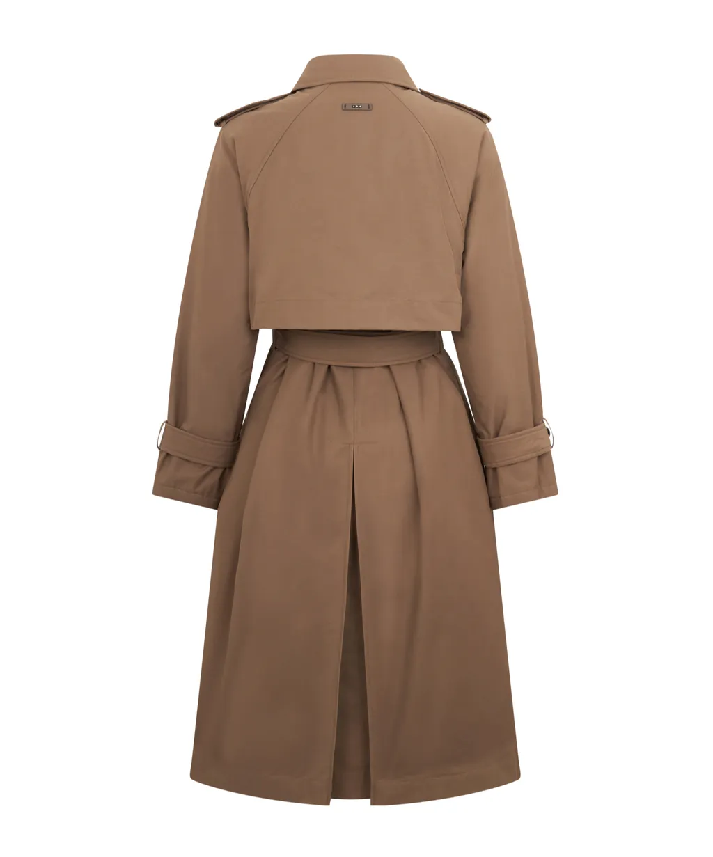 Monili-Chain Double-Breasted Trenchcoat