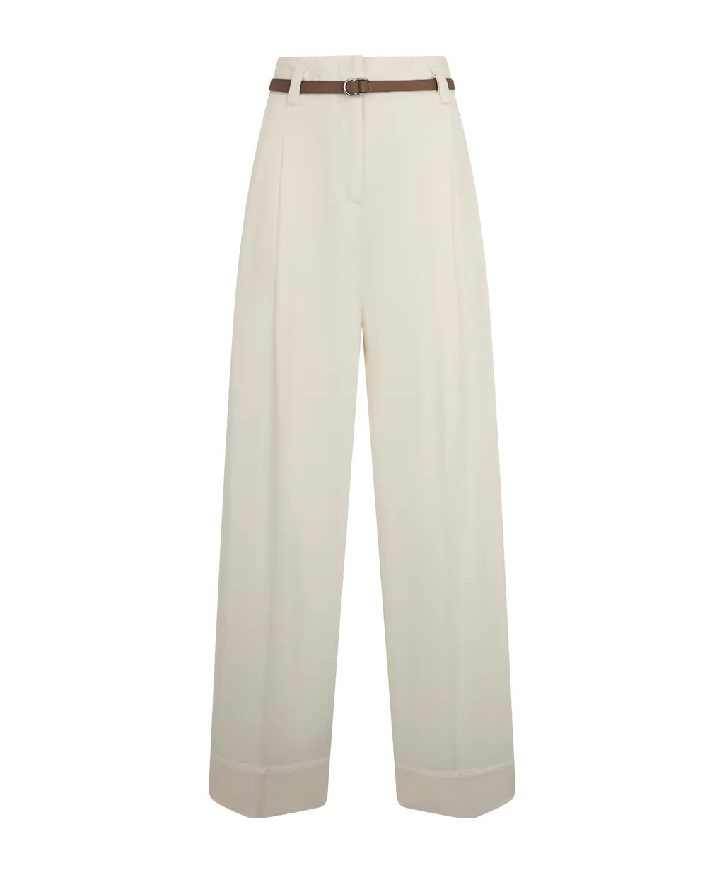 High-Waisted Belted Trousers