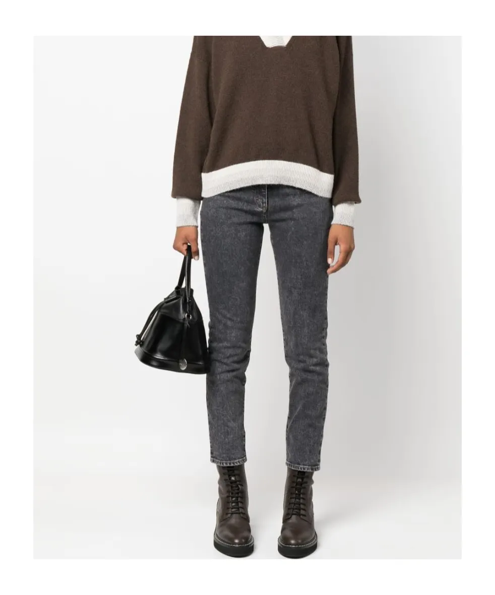 Stonewashed Mid-Rise Skinny Jeans