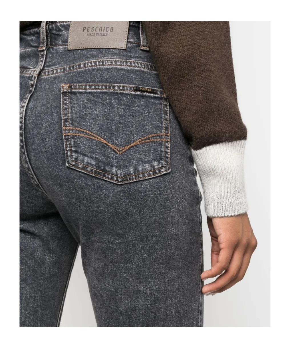 Stonewashed Mid-Rise Skinny Jeans