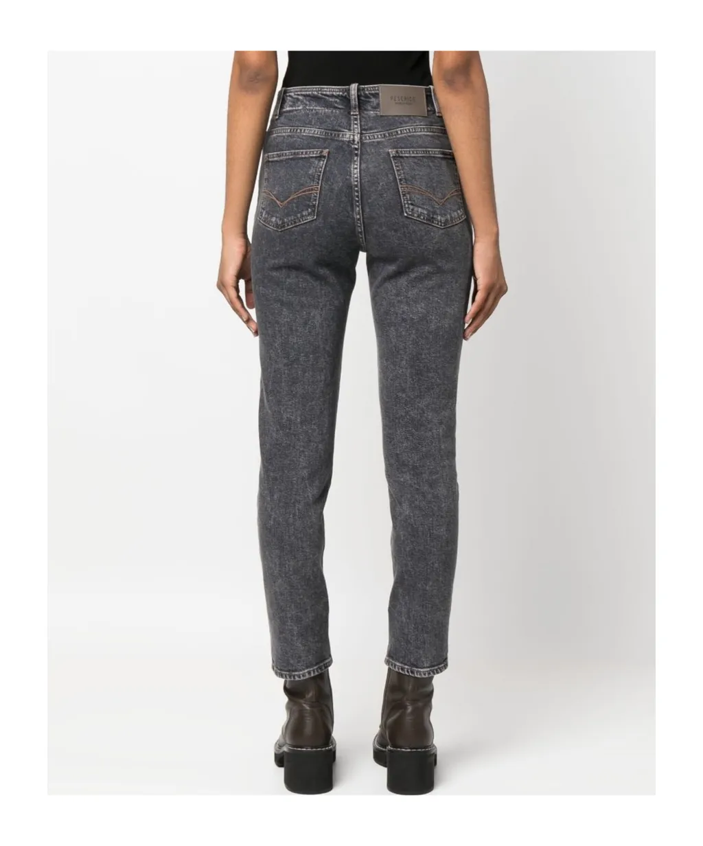 Stonewashed Mid-Rise Skinny Jeans
