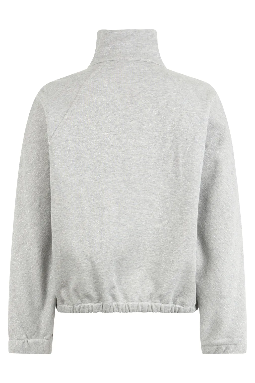 Mlange-Effect Zip-Up Fleece Sweatshirt
