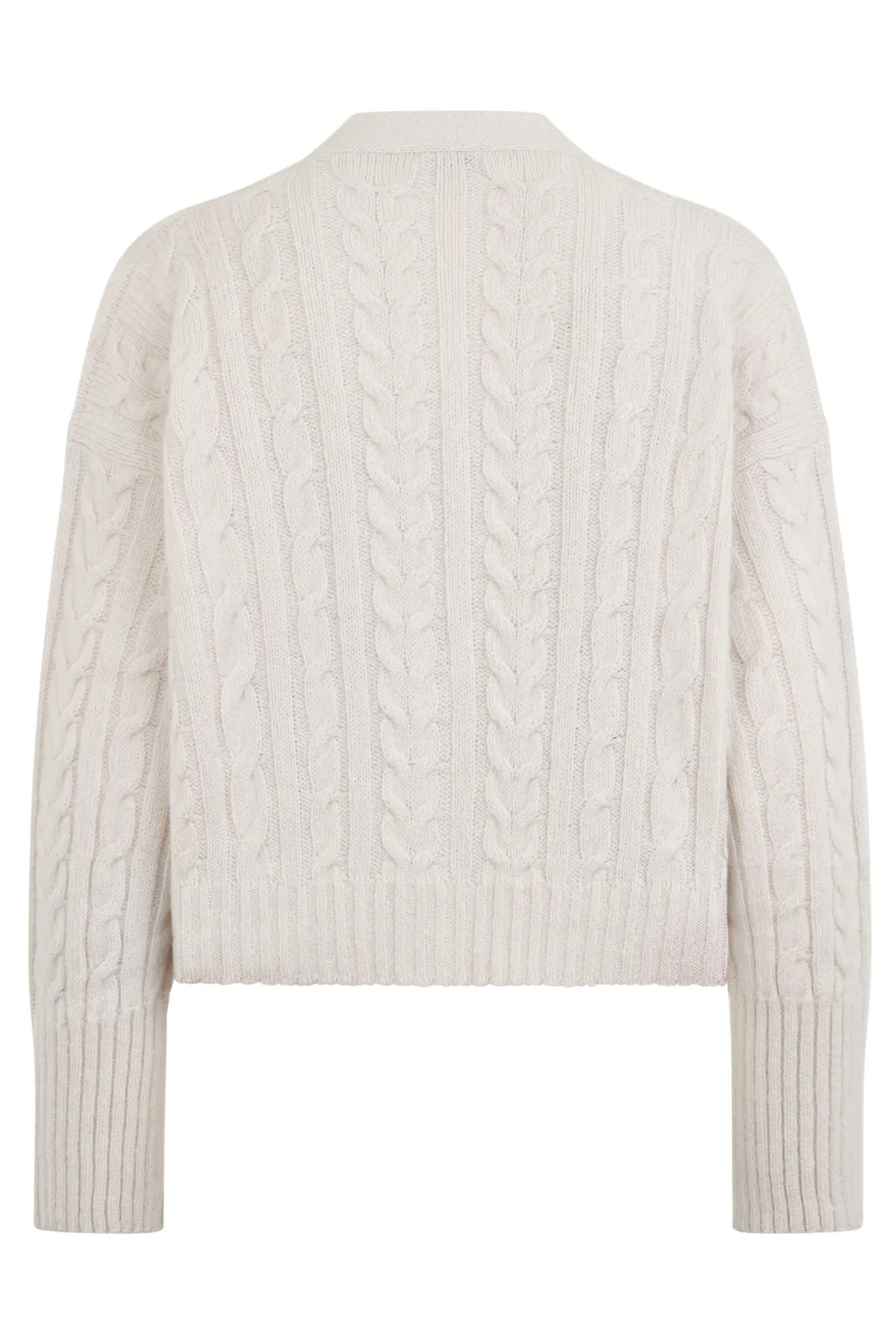 Cable-Knit Crop Cardigan