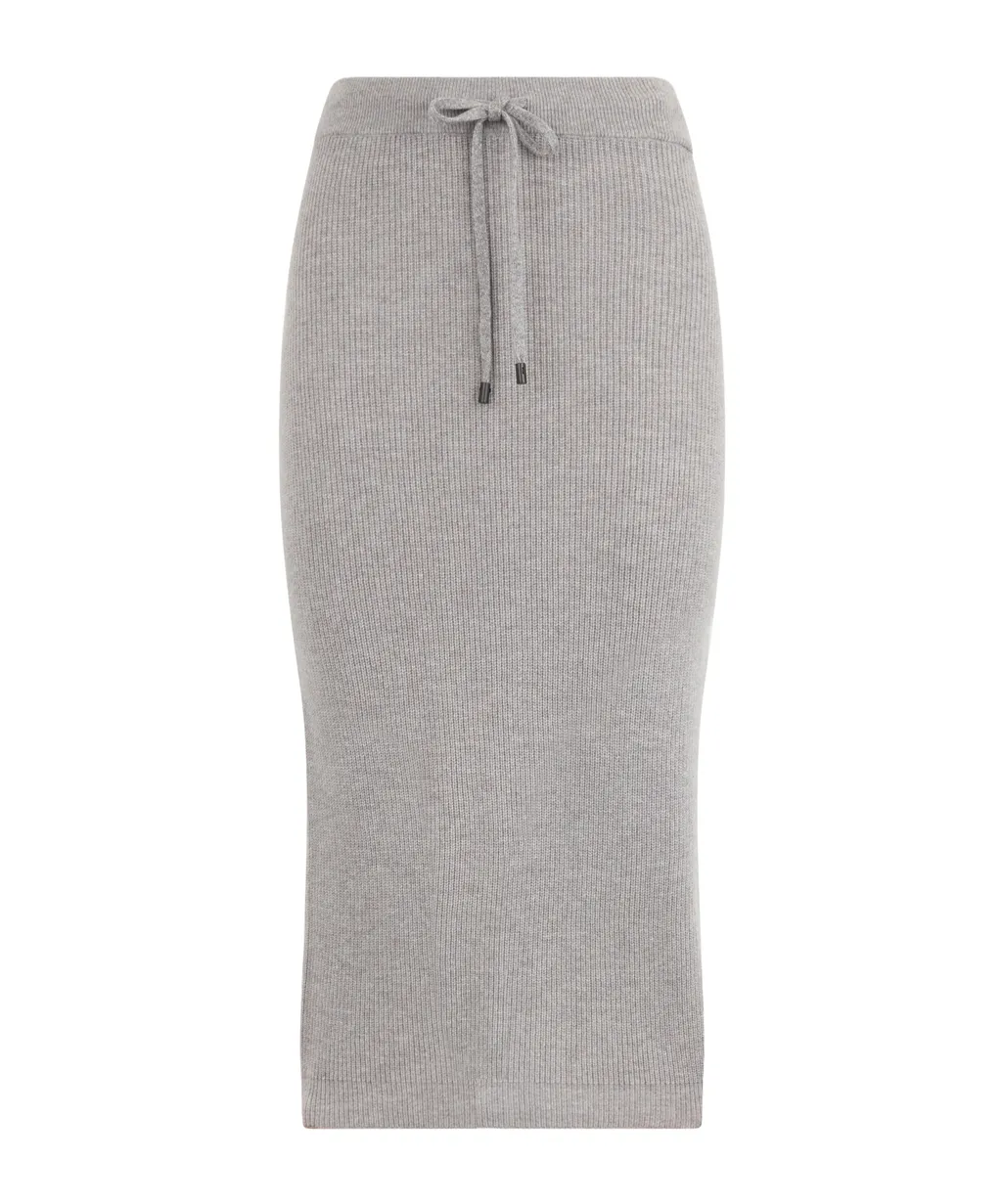Bead-Embellished Midi Skirt