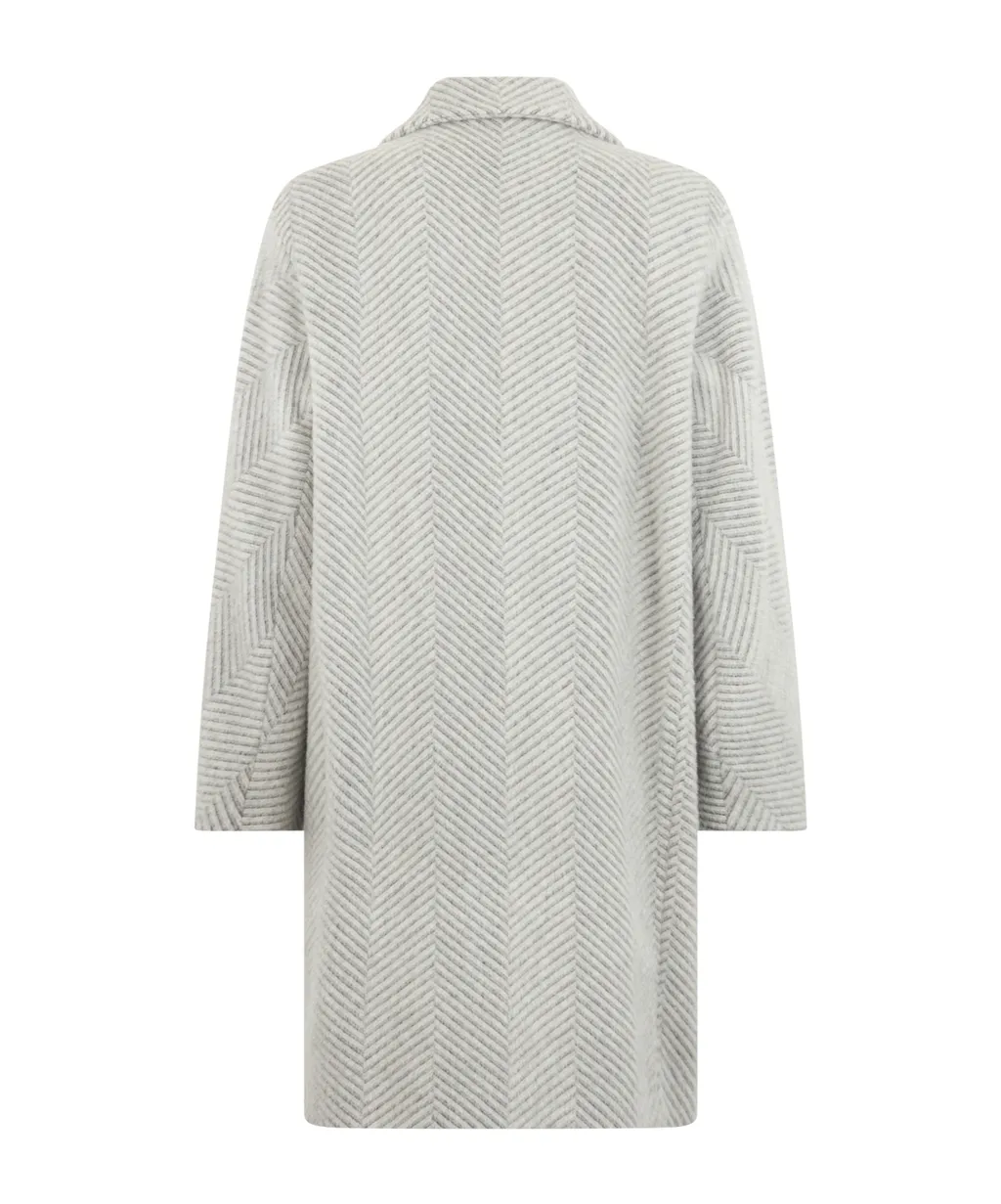 Herringbone-Pattern Coat