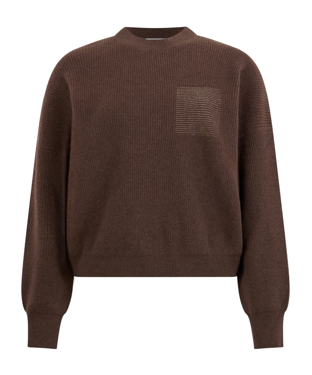 Long-Sleeve Round-Neck Sweater