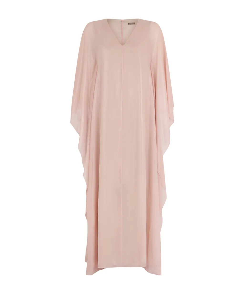 Evening Draped-Design Maxi Dress