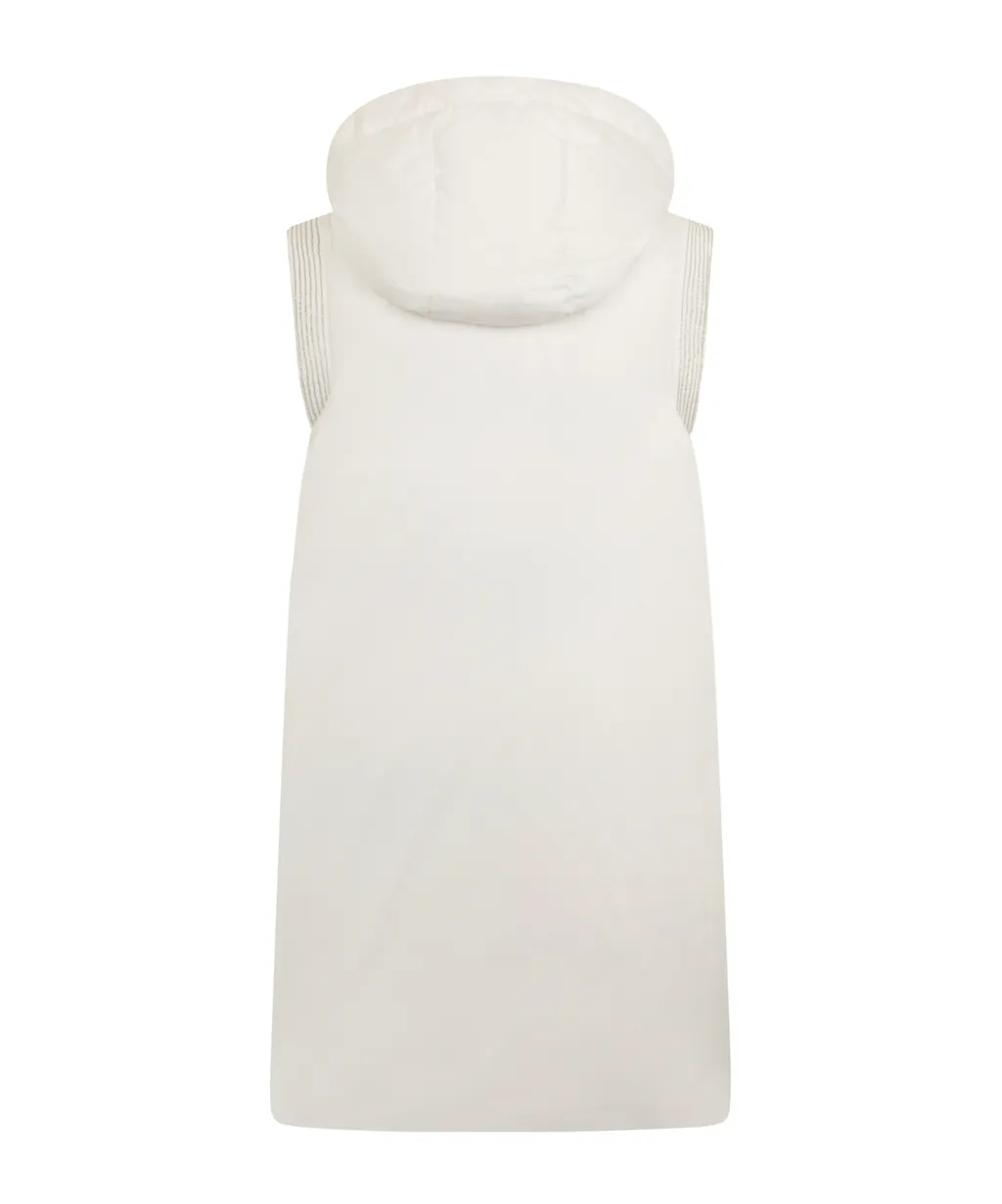 Beaded-Trim Padded Down Gilet