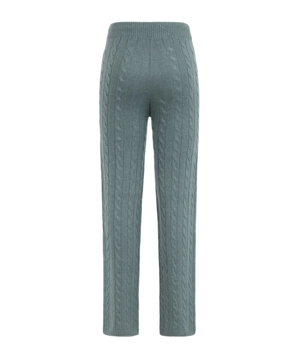 Drawstring Chunky-Knit Trousers