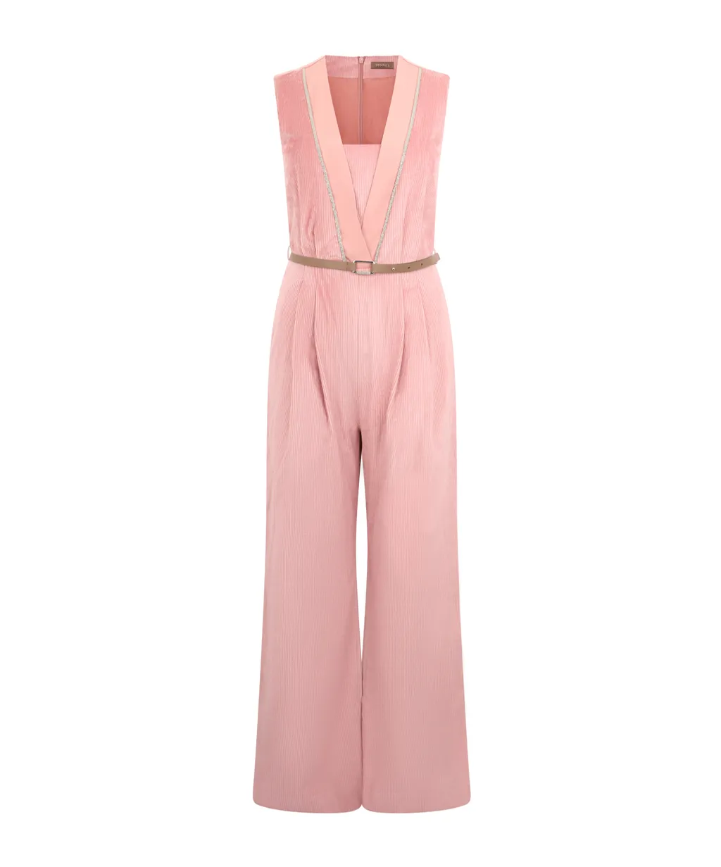 Corduroy Sleeveless Jumpsuit