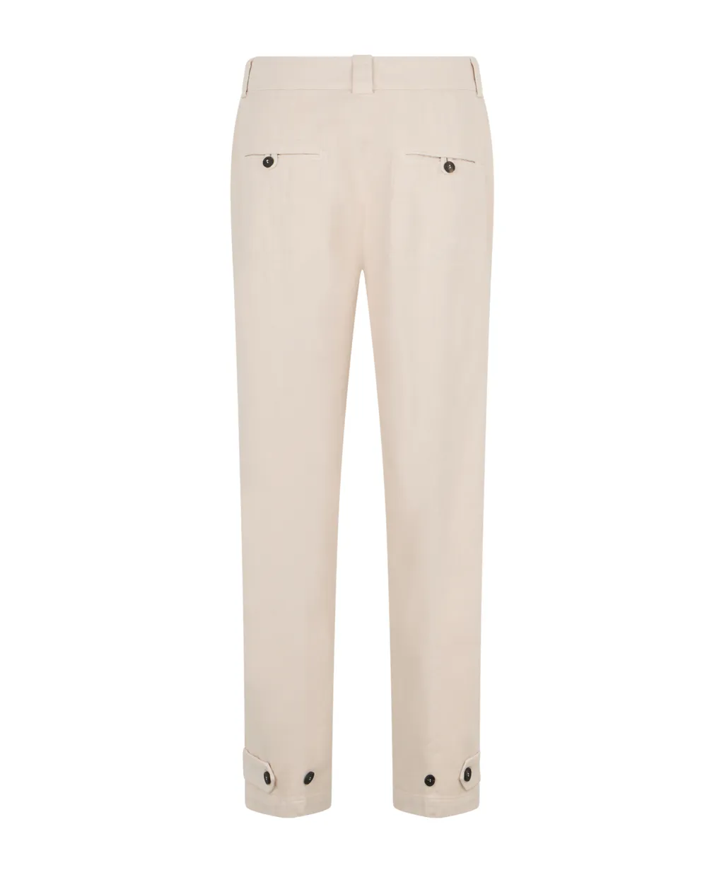 Buttoned Straight Trousers