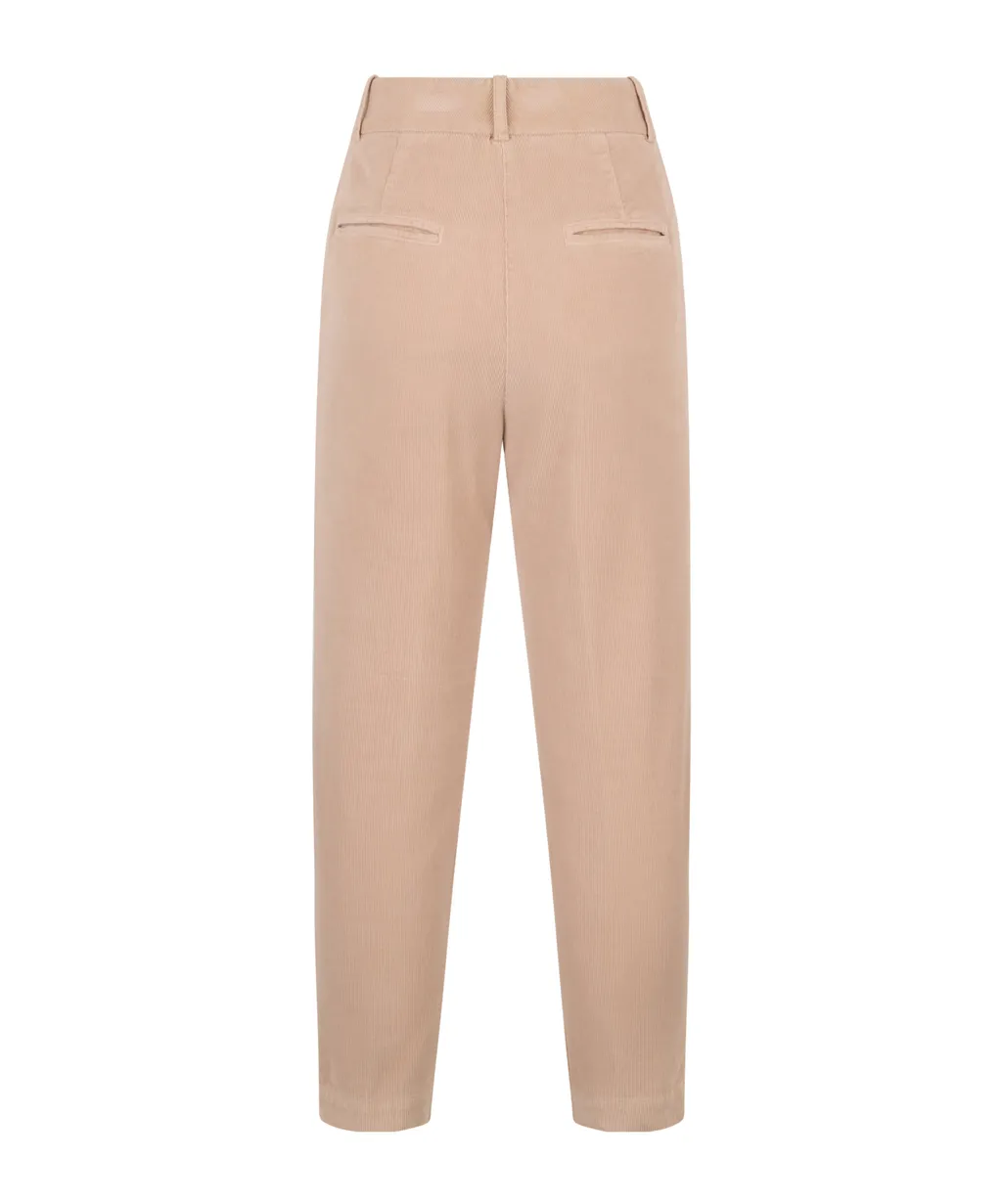 Tapered-Leg Cropped Trousers
