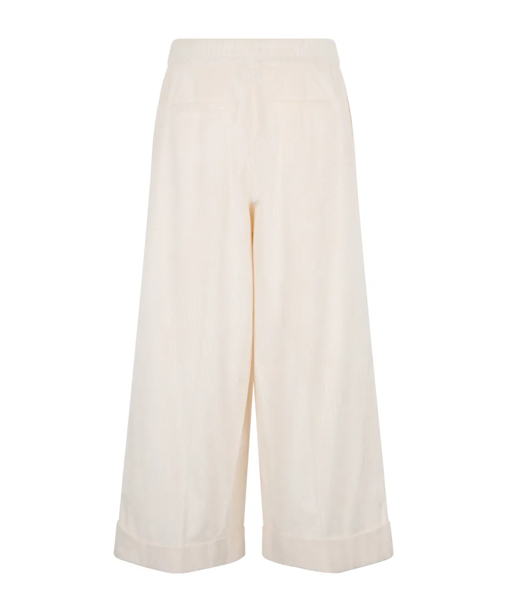 High-Waisted Cropped-Leg Trousers