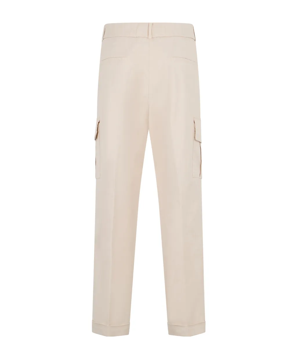 Button-Fastening Multiple-Pocket Trousers