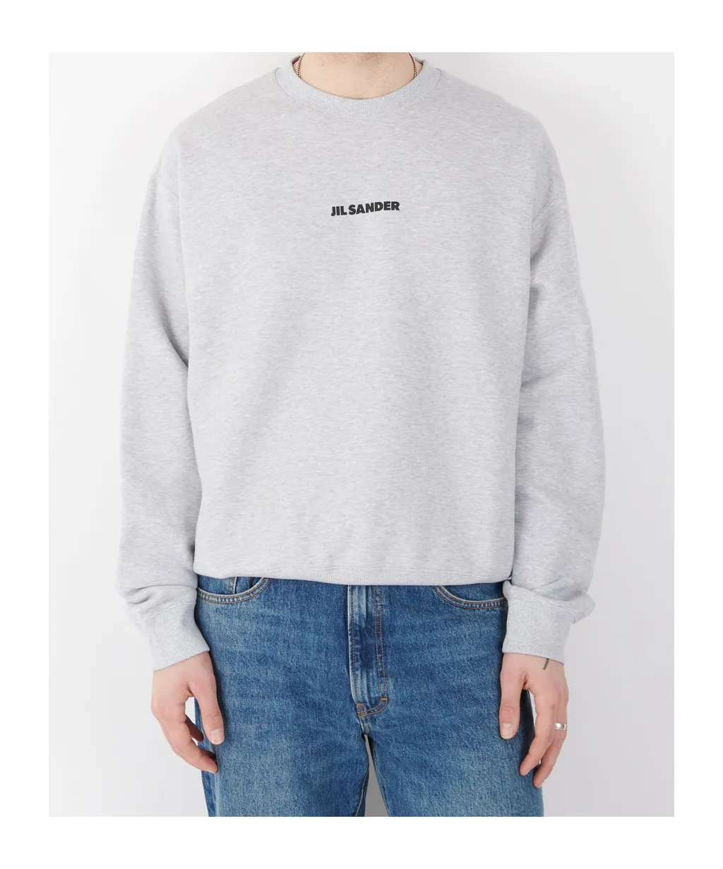 Jil Sander Logo Print Crewneck Sweatshirt