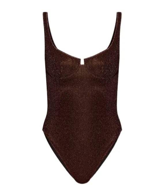 Osree Lurex Thread One-Piece Swimsuit
