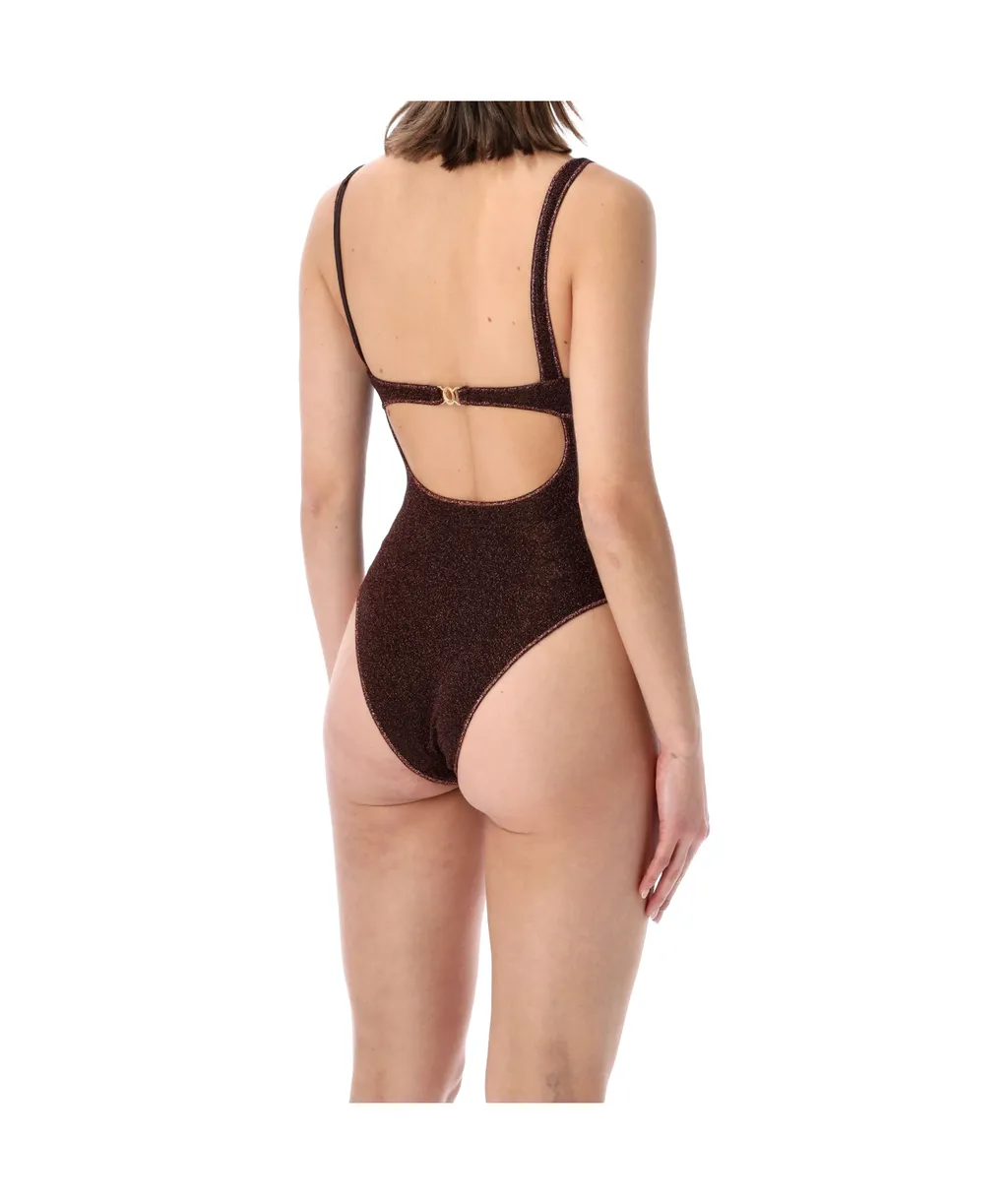 Osree Lurex Thread One-Piece Swimsuit