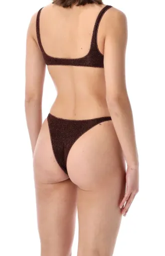 OsÉRee Lumiere Two-Piece Giltter Bikini Set