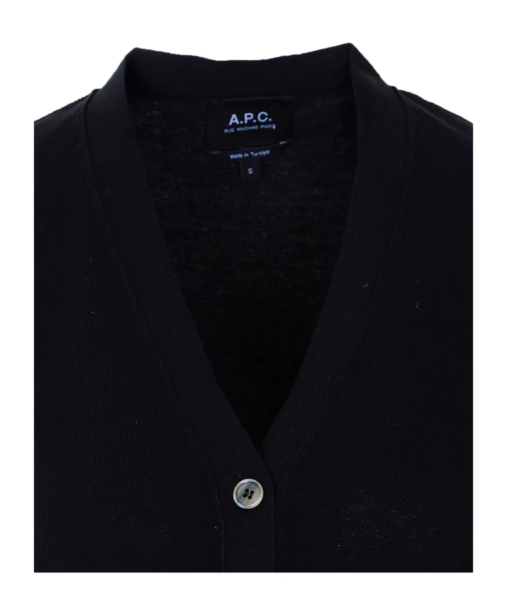 A.P.C. Logo Intarsia Cardigan