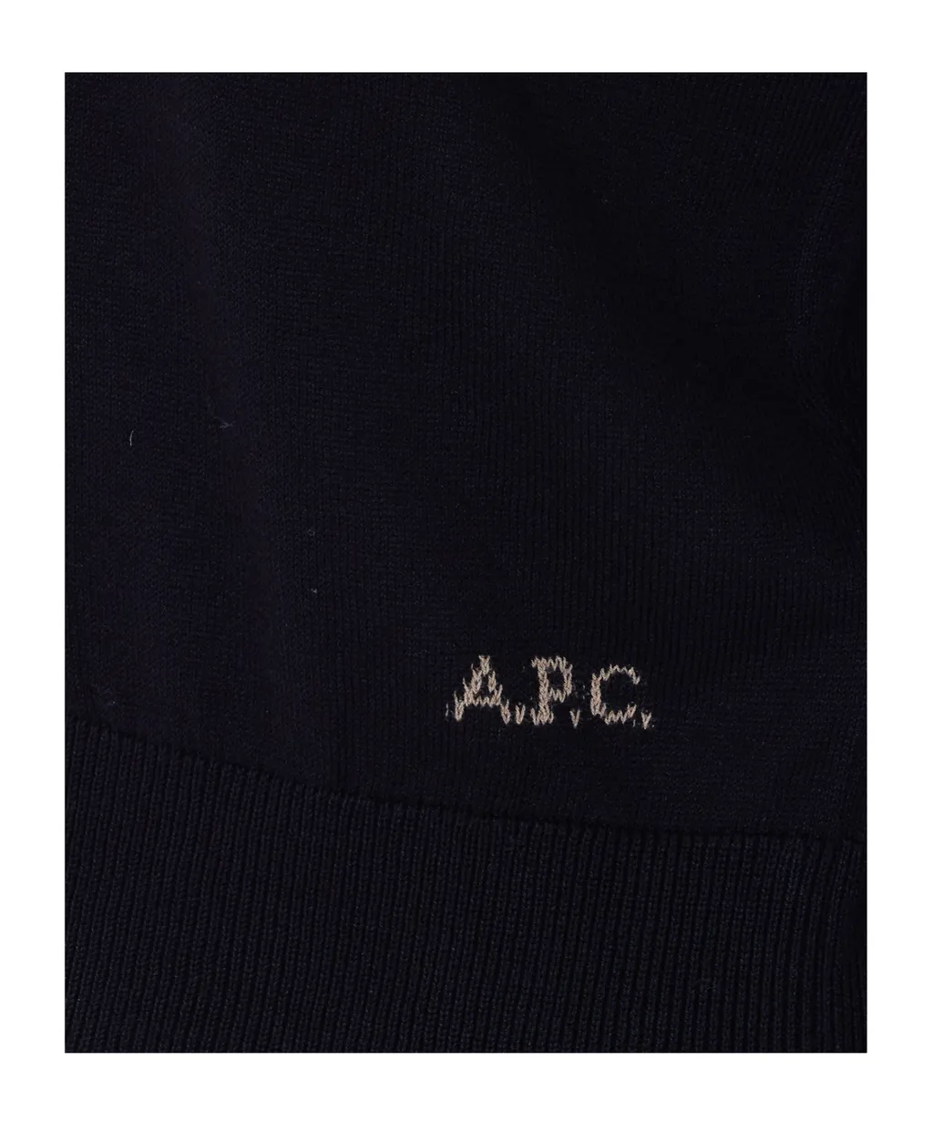 A.P.C. Logo Intarsia Cardigan