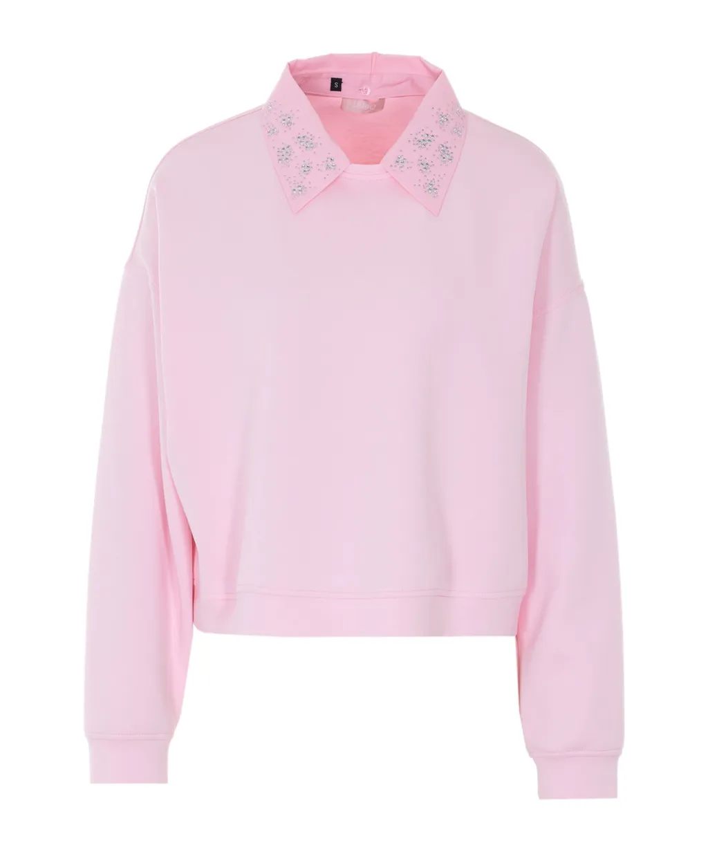 Liu Jo Embellished Neck Sweatshirt