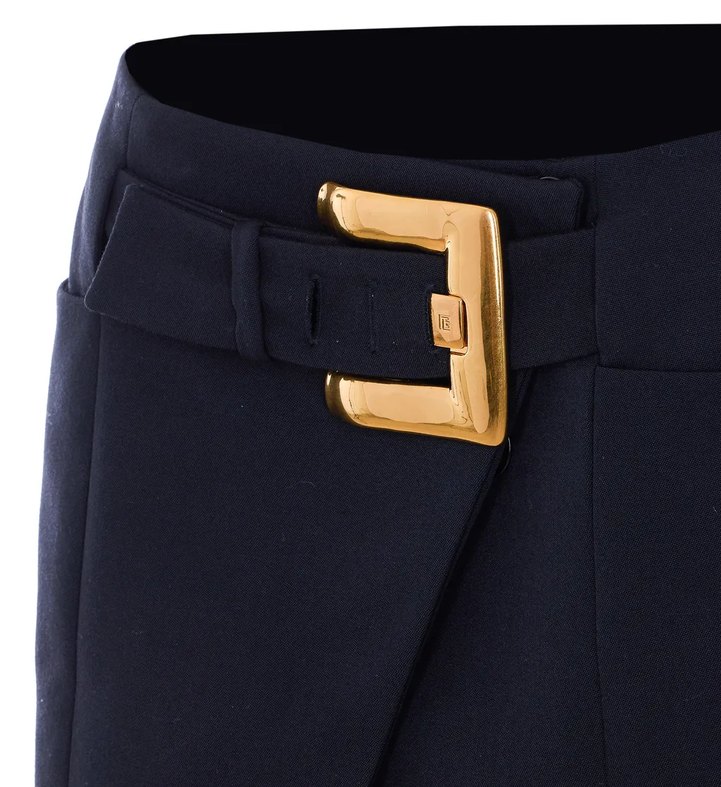 Balmain Buckle Belt Tailored Skirt