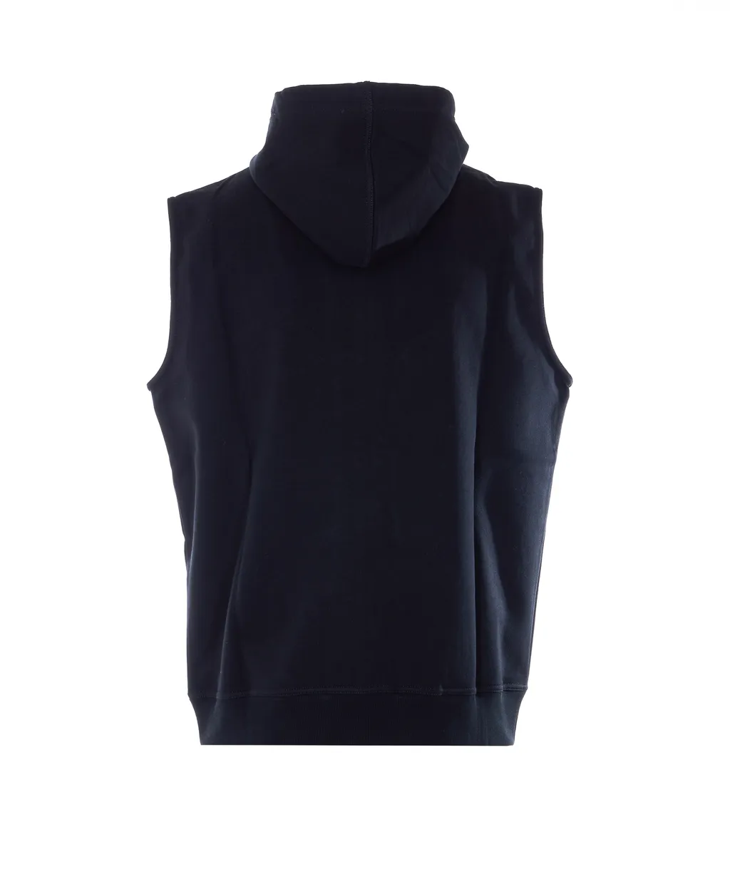 Brunello Cucinelli Zip-Up Sleeveless Drawstring Hoodie