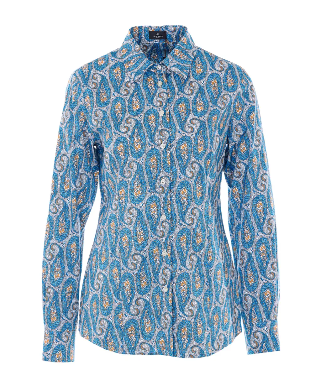 Etro Paisley-Printed Long-Sleeved Shirt