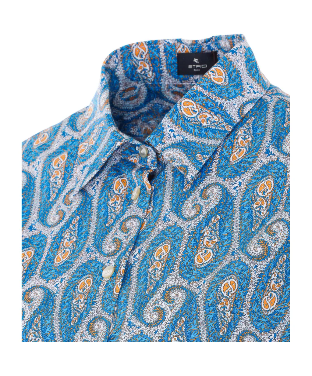 Etro Paisley-Printed Long-Sleeved Shirt