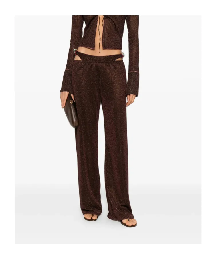 OsÉRee Beaded Detailed Cut Out Trousers