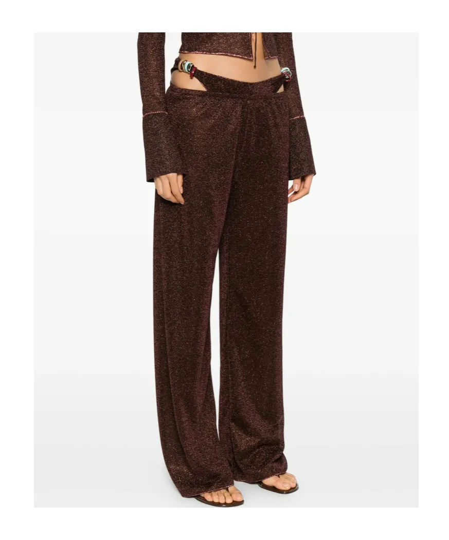 OsÉRee Beaded Detailed Cut Out Trousers
