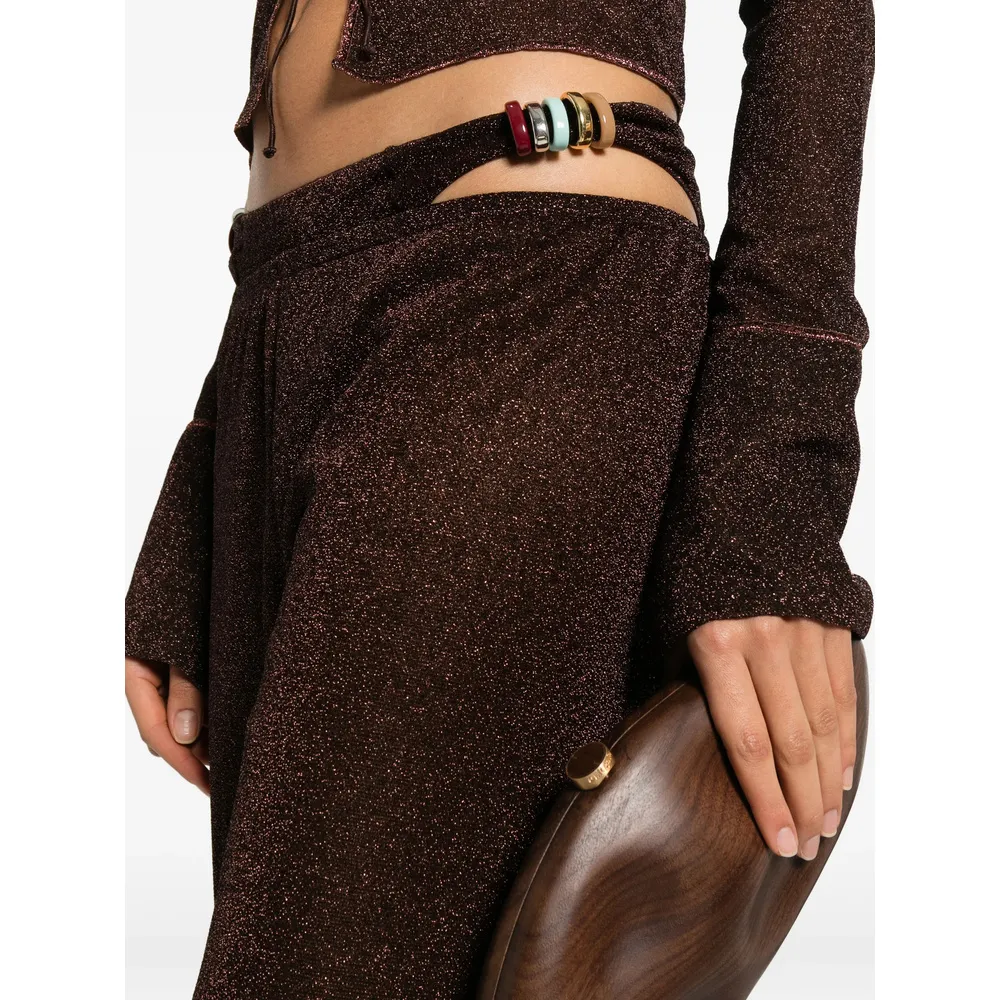 OsÉRee Beaded Detailed Cut Out Trousers