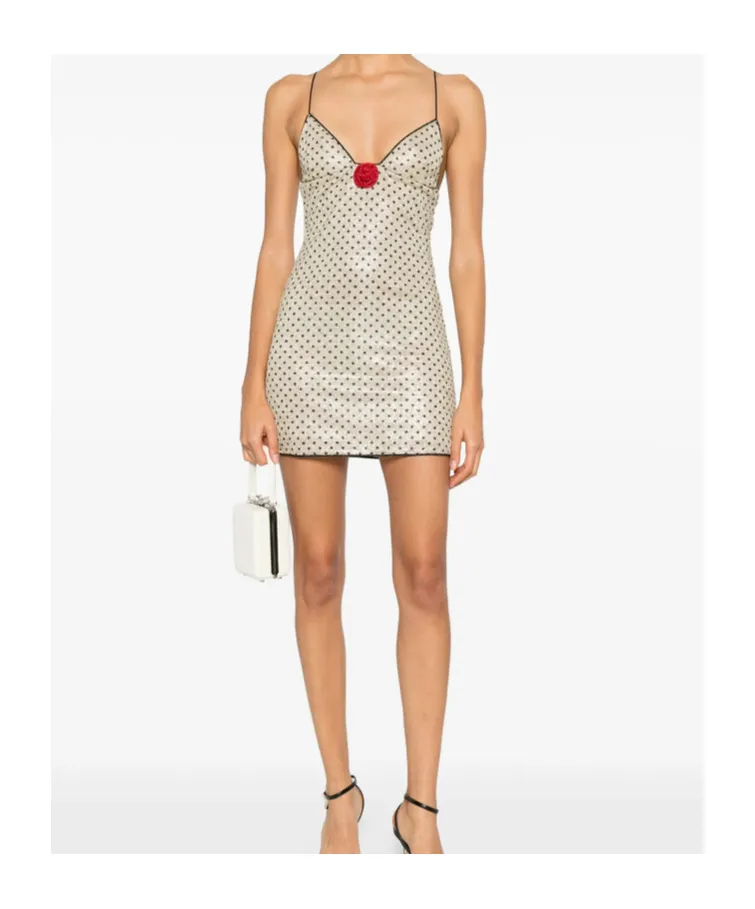 Osree Lumire Rose Pois Mini Dress