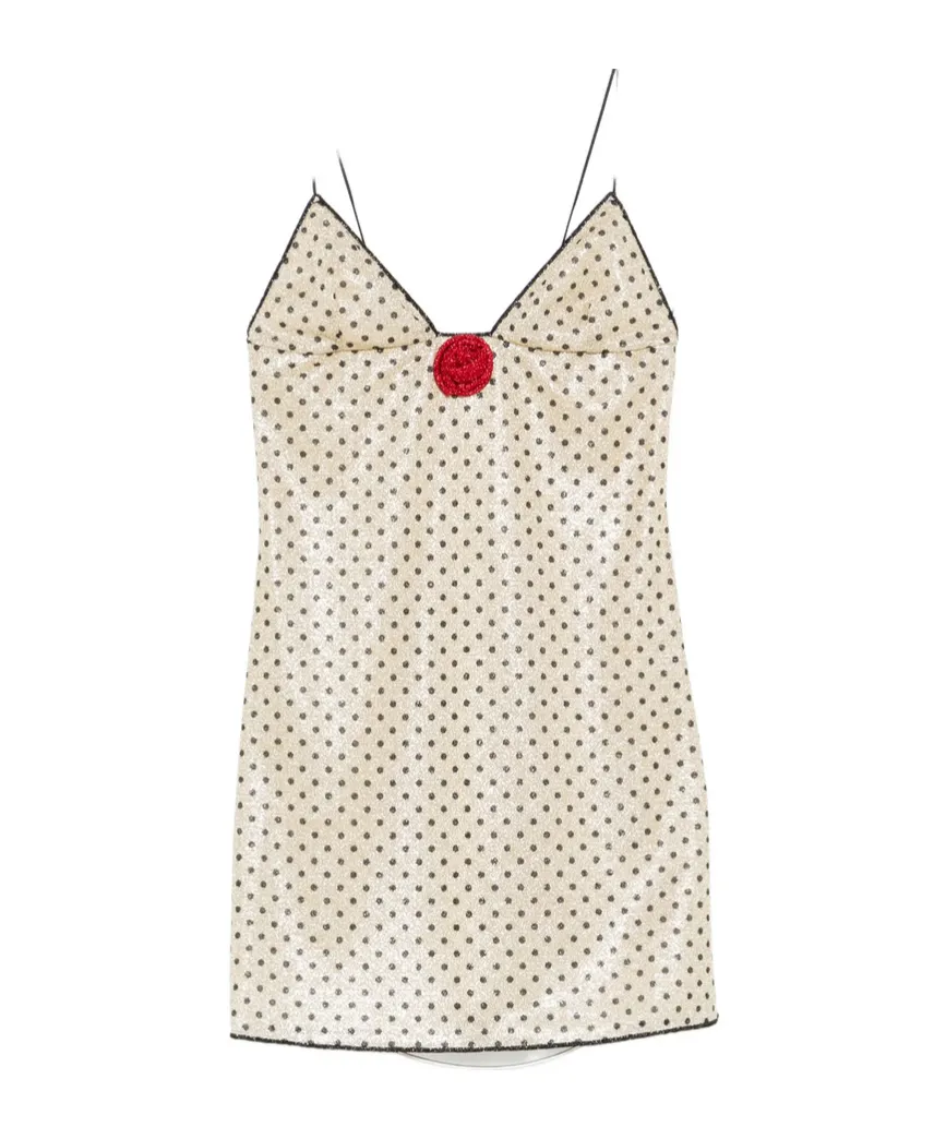Osree Lumire Rose Pois Mini Dress