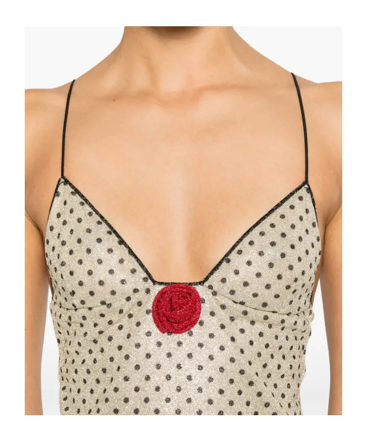 Osree Lumire Rose Pois Mini Dress