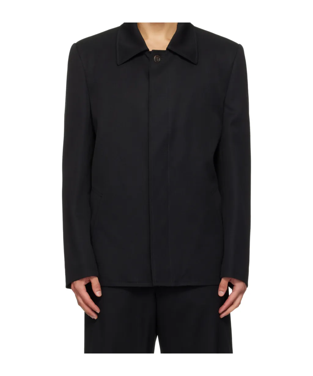 Frayed-Hem Shirt Jacket