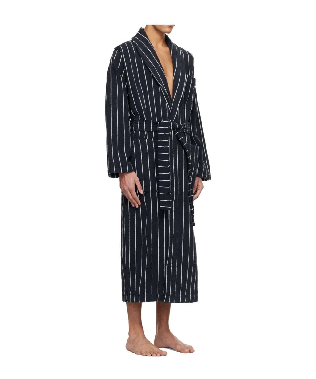 Striped Bathrobe With Ties