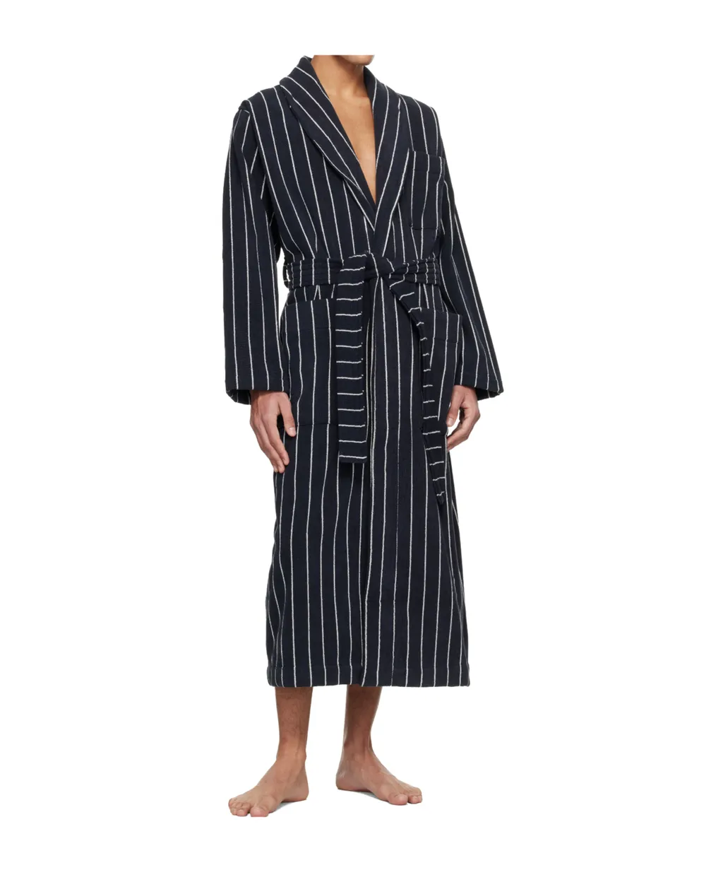 Striped Bathrobe With Ties