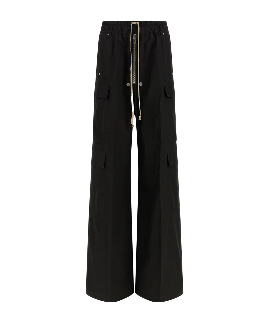 Rick Owens Cargobelas Wide-Leg Drawstring Pants