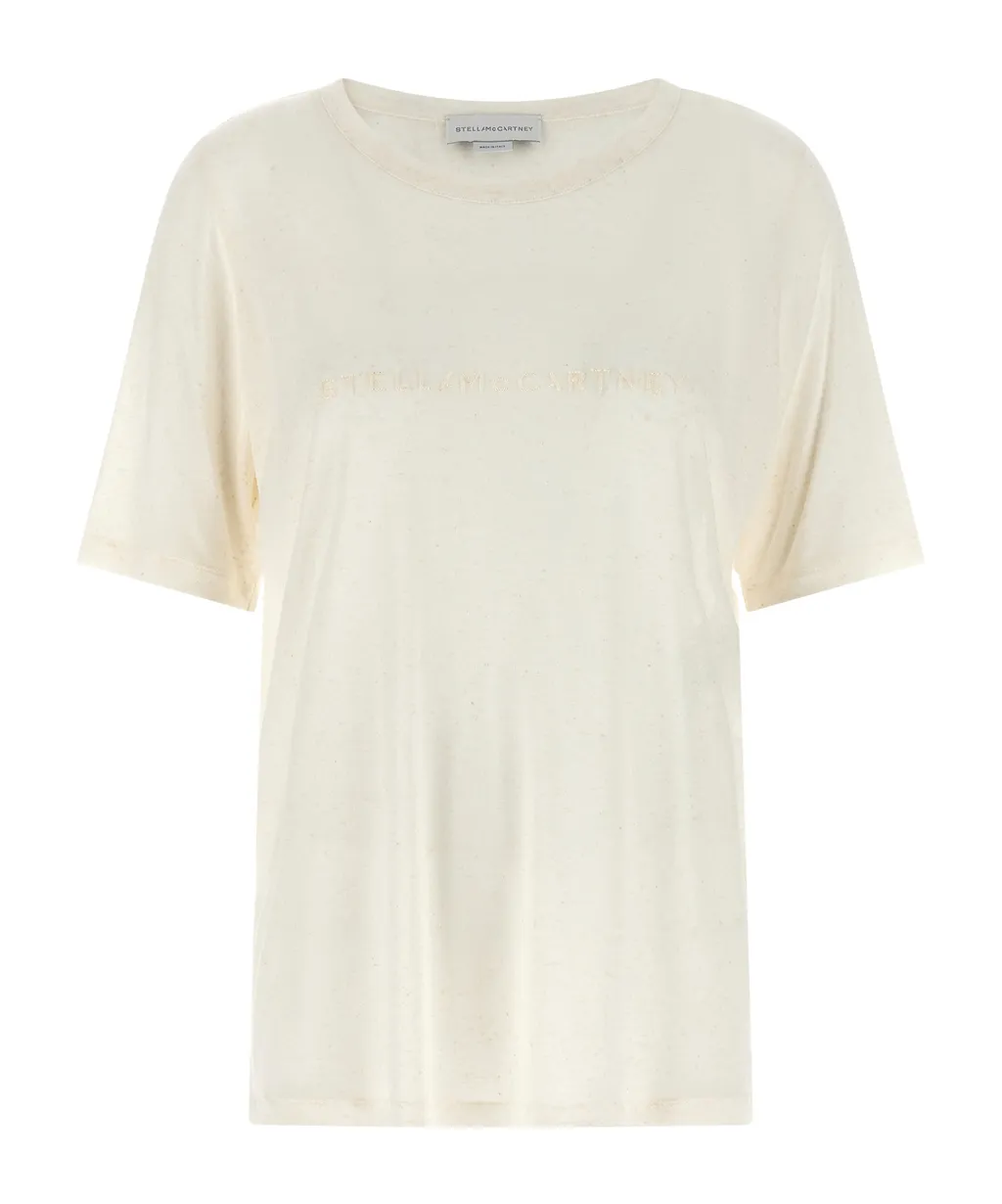 Stella Mccartney Logo Embellished Crewneck T-Shirt